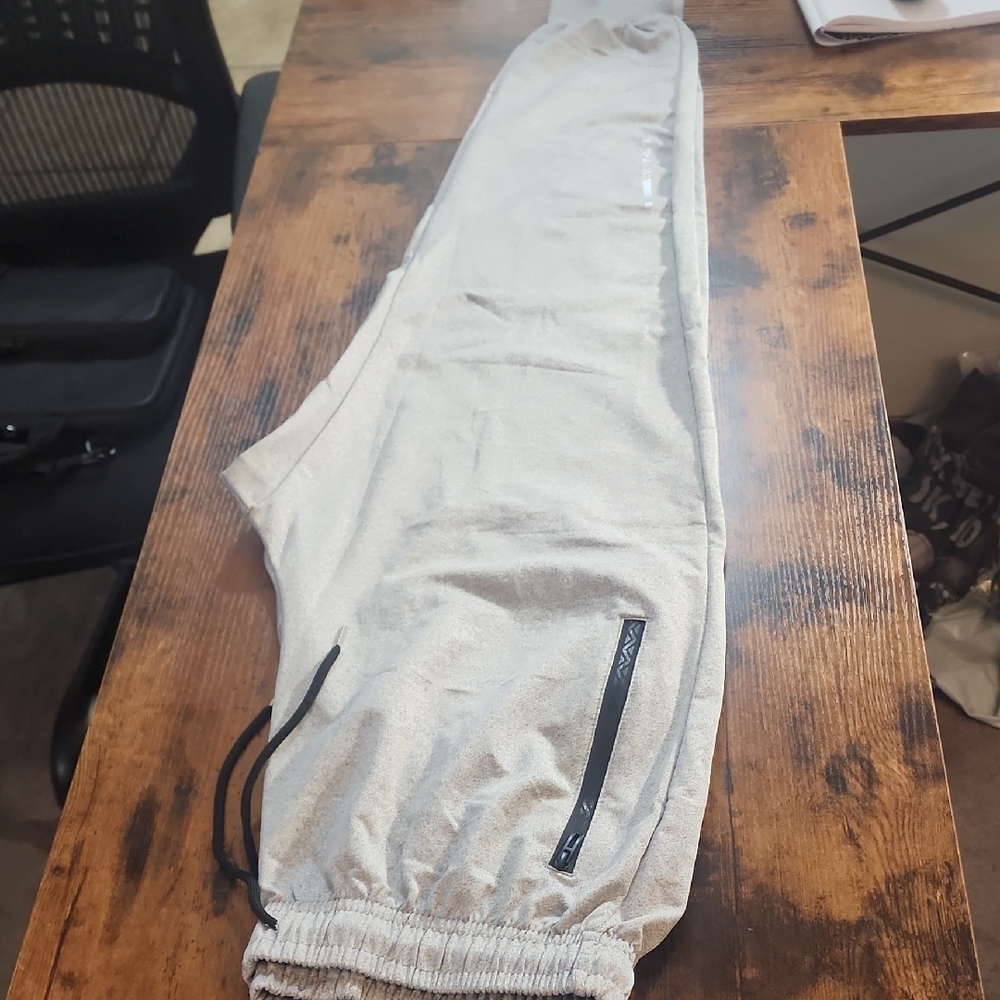 Light Gray Jogger Pants with Black Accents Size M
